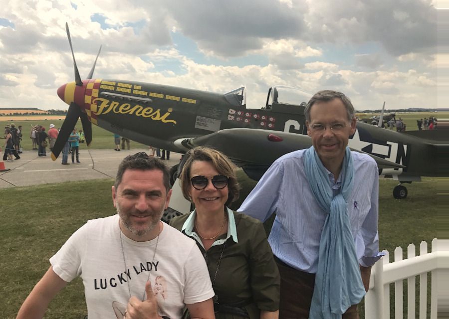 Avec le dessinateur de BD Romain Hugault, Duxford 2017